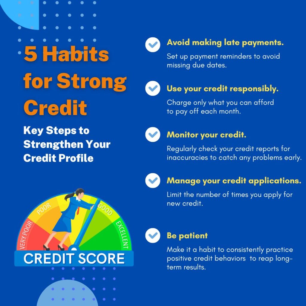 Positive credit building habits
